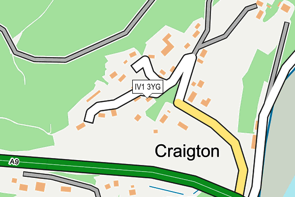 IV1 3YG map - OS OpenMap – Local (Ordnance Survey)