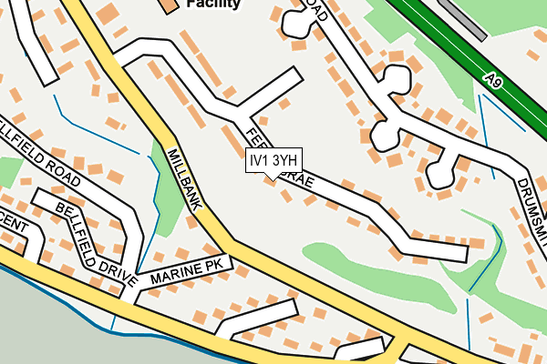 IV1 3YH map - OS OpenMap – Local (Ordnance Survey)