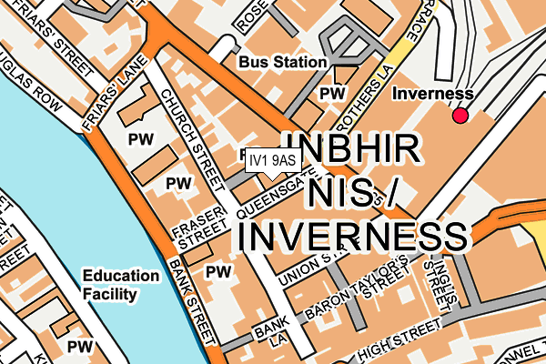 IV1 9AS map - OS OpenMap – Local (Ordnance Survey)