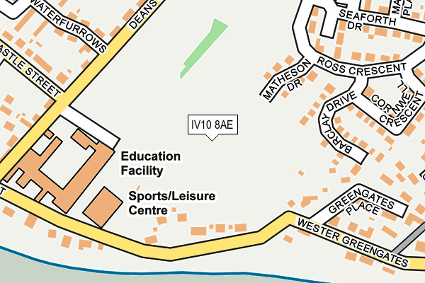 IV10 8AE map - OS OpenMap – Local (Ordnance Survey)