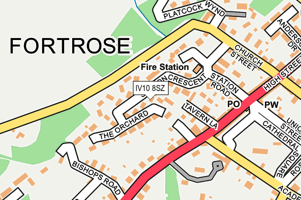 IV10 8SZ map - OS OpenMap – Local (Ordnance Survey)