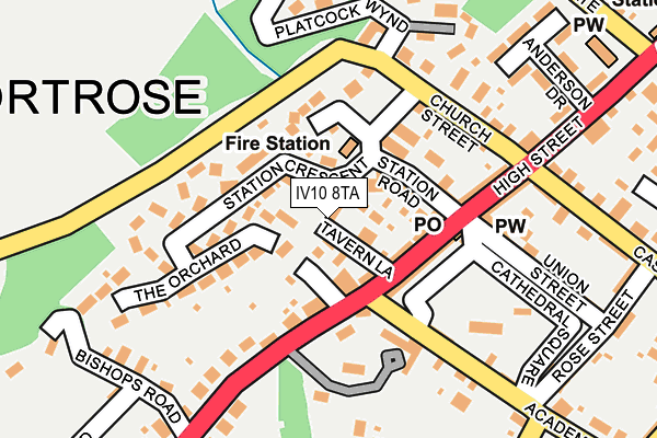 IV10 8TA map - OS OpenMap – Local (Ordnance Survey)