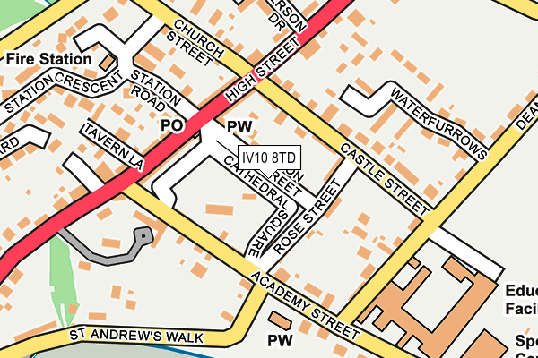 IV10 8TD map - OS OpenMap – Local (Ordnance Survey)