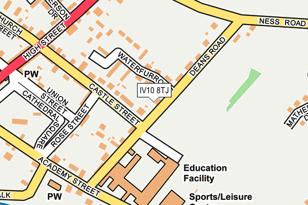 IV10 8TJ map - OS OpenMap – Local (Ordnance Survey)