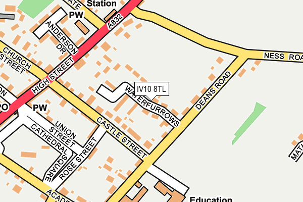 IV10 8TL map - OS OpenMap – Local (Ordnance Survey)