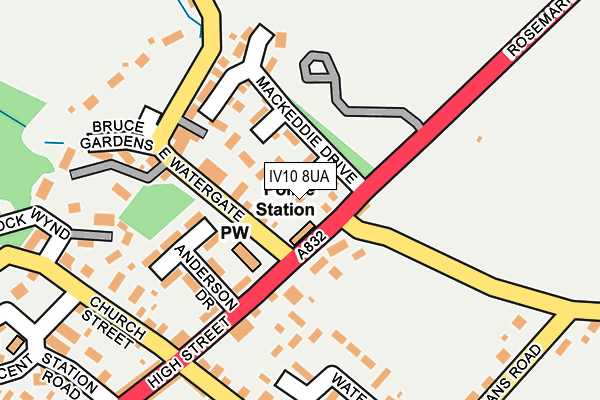 IV10 8UA map - OS OpenMap – Local (Ordnance Survey)