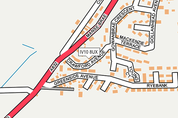 IV10 8UX map - OS OpenMap – Local (Ordnance Survey)