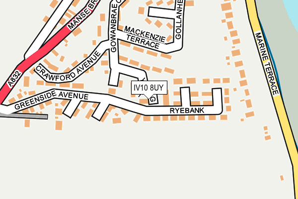 IV10 8UY map - OS OpenMap – Local (Ordnance Survey)