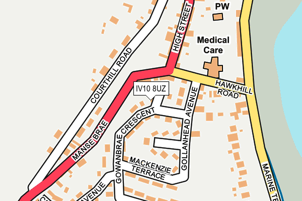 IV10 8UZ map - OS OpenMap – Local (Ordnance Survey)