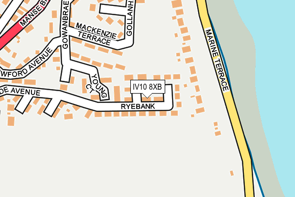 IV10 8XB map - OS OpenMap – Local (Ordnance Survey)