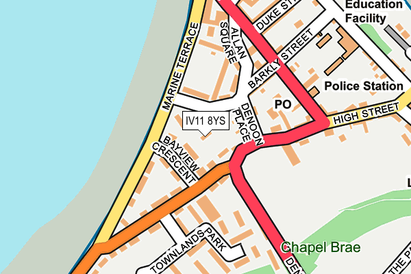 IV11 8YS map - OS OpenMap – Local (Ordnance Survey)