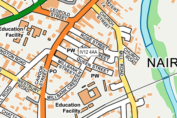 IV12 4AA map - OS OpenMap – Local (Ordnance Survey)