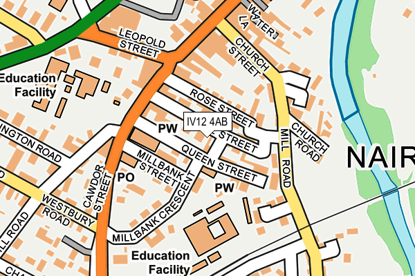 IV12 4AB map - OS OpenMap – Local (Ordnance Survey)