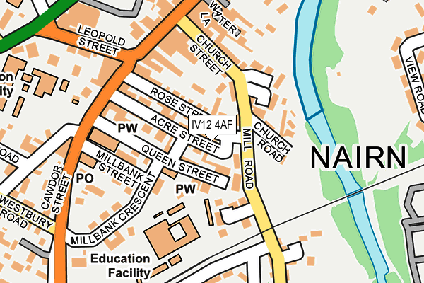 IV12 4AF map - OS OpenMap – Local (Ordnance Survey)