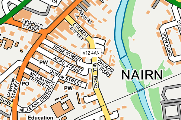 IV12 4AN map - OS OpenMap – Local (Ordnance Survey)