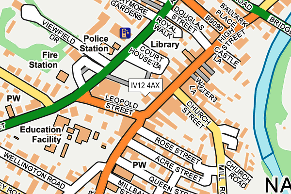 IV12 4AX map - OS OpenMap – Local (Ordnance Survey)