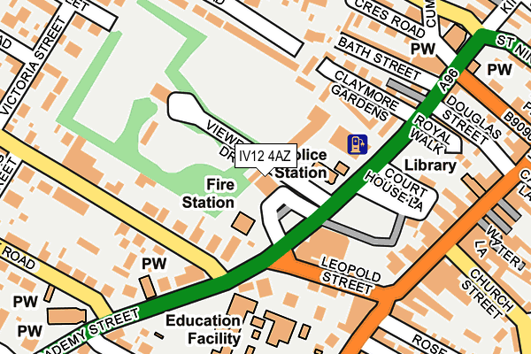 IV12 4AZ map - OS OpenMap – Local (Ordnance Survey)