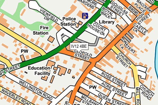 IV12 4BE map - OS OpenMap – Local (Ordnance Survey)