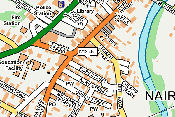 IV12 4BL map - OS OpenMap – Local (Ordnance Survey)