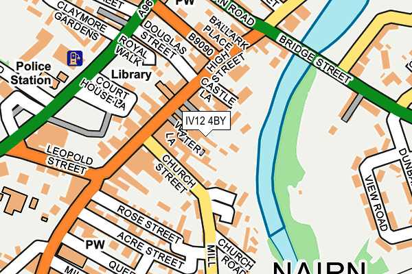 IV12 4BY map - OS OpenMap – Local (Ordnance Survey)