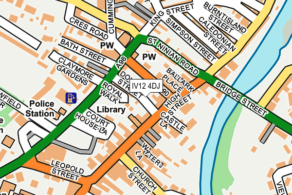 IV12 4DJ map - OS OpenMap – Local (Ordnance Survey)