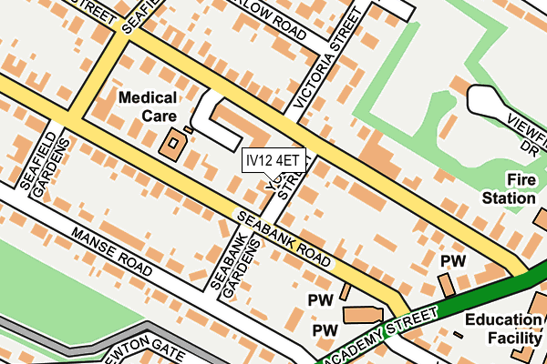 IV12 4ET map - OS OpenMap – Local (Ordnance Survey)