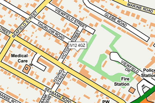 IV12 4GZ map - OS OpenMap – Local (Ordnance Survey)