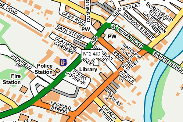 IV12 4JD map - OS OpenMap – Local (Ordnance Survey)