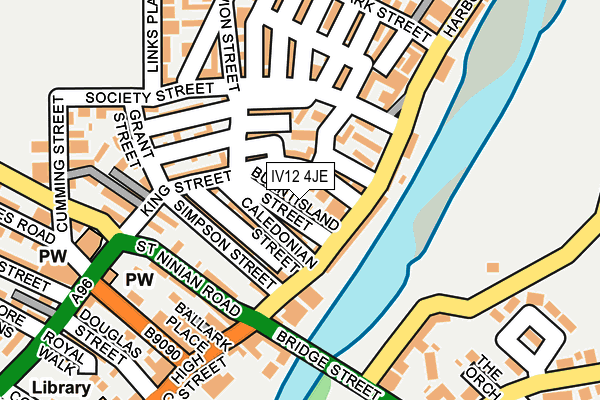 IV12 4JE map - OS OpenMap – Local (Ordnance Survey)