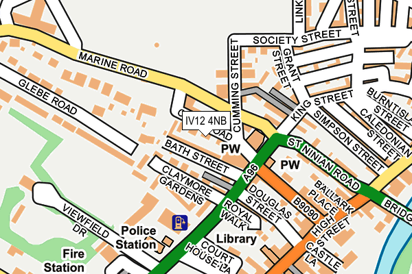 IV12 4NB map - OS OpenMap – Local (Ordnance Survey)