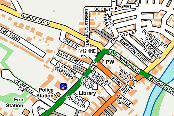 IV12 4NE map - OS OpenMap – Local (Ordnance Survey)