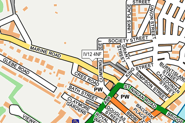 IV12 4NF map - OS OpenMap – Local (Ordnance Survey)