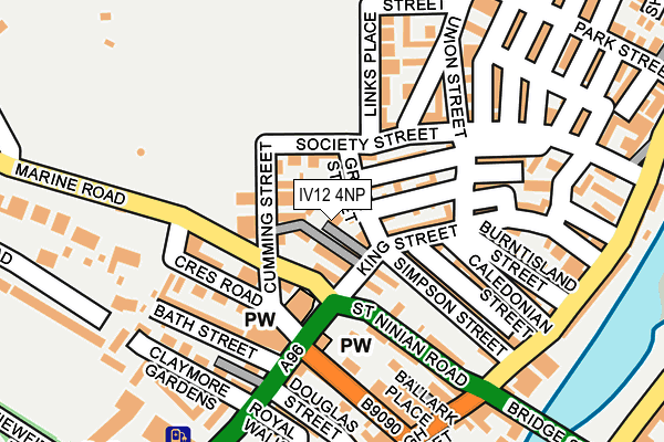 IV12 4NP map - OS OpenMap – Local (Ordnance Survey)