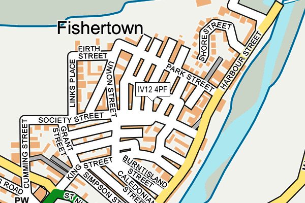 IV12 4PF map - OS OpenMap – Local (Ordnance Survey)