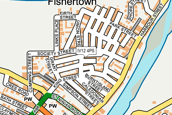 IV12 4PS map - OS OpenMap – Local (Ordnance Survey)