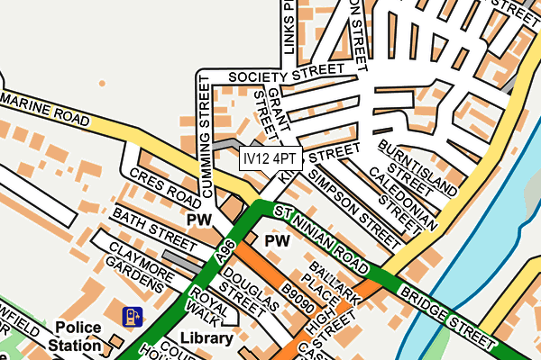 IV12 4PT map - OS OpenMap – Local (Ordnance Survey)