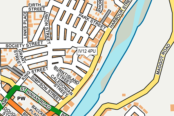 IV12 4PU map - OS OpenMap – Local (Ordnance Survey)