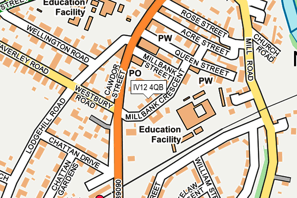 IV12 4QB map - OS OpenMap – Local (Ordnance Survey)