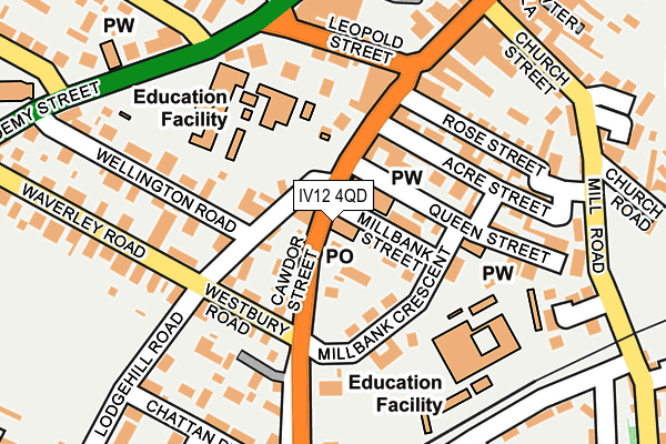 IV12 4QD map - OS OpenMap – Local (Ordnance Survey)