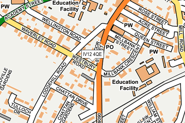 IV12 4QE map - OS OpenMap – Local (Ordnance Survey)