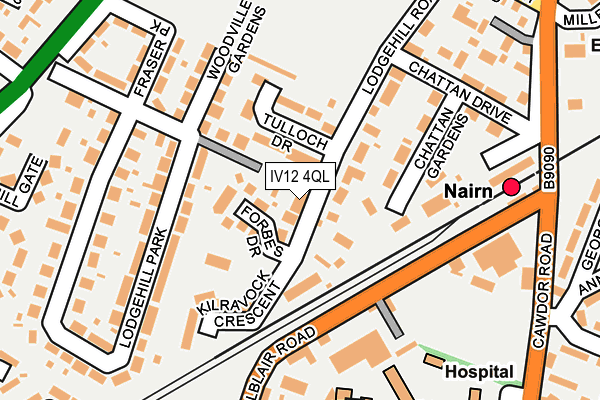 IV12 4QL map - OS OpenMap – Local (Ordnance Survey)