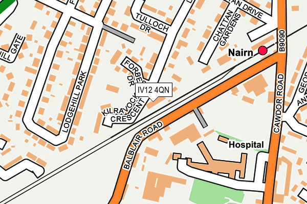 IV12 4QN map - OS OpenMap – Local (Ordnance Survey)