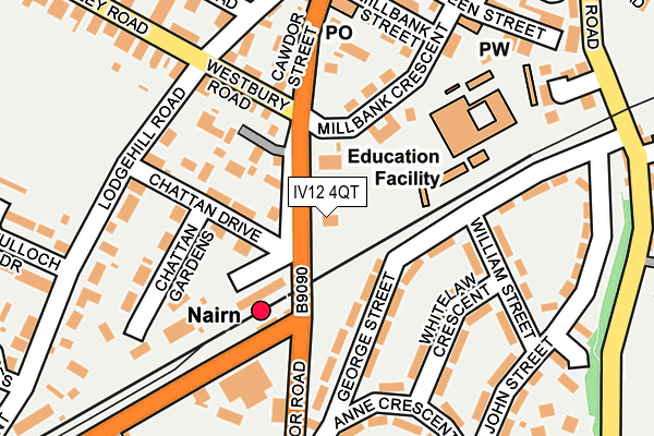 IV12 4QT map - OS OpenMap – Local (Ordnance Survey)