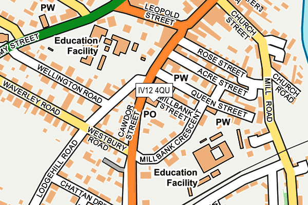 IV12 4QU map - OS OpenMap – Local (Ordnance Survey)