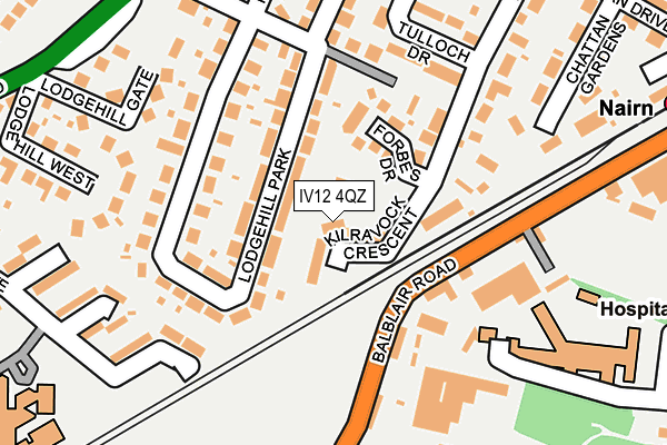 IV12 4QZ map - OS OpenMap – Local (Ordnance Survey)