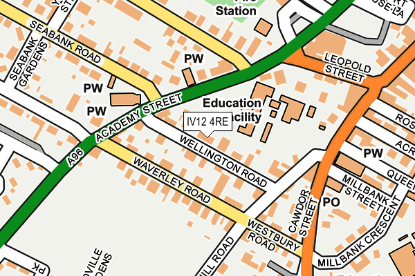 IV12 4RE map - OS OpenMap – Local (Ordnance Survey)