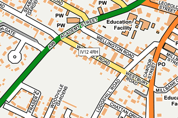 IV12 4RH map - OS OpenMap – Local (Ordnance Survey)