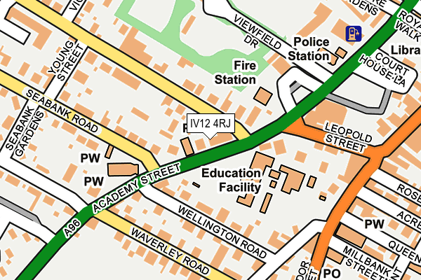 IV12 4RJ map - OS OpenMap – Local (Ordnance Survey)