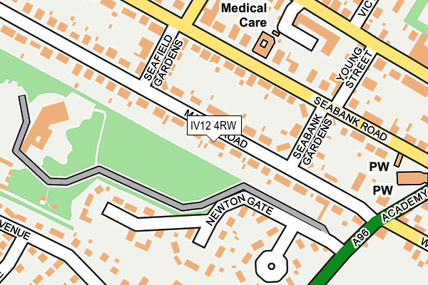 IV12 4RW map - OS OpenMap – Local (Ordnance Survey)