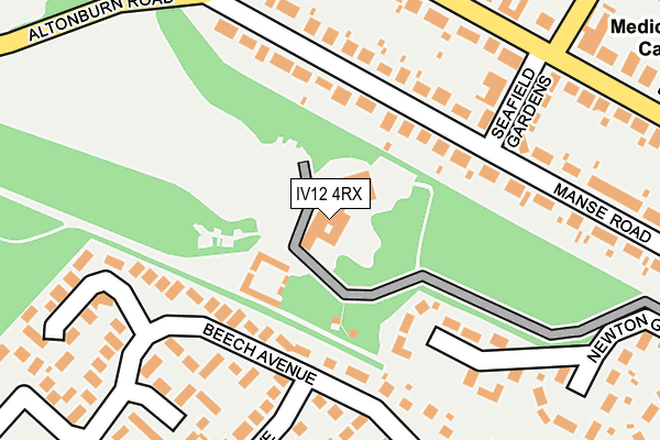 IV12 4RX map - OS OpenMap – Local (Ordnance Survey)